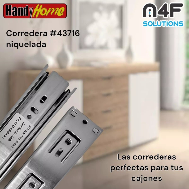 Handyhome Corredera Cajón Handyhome 50cm X 4.5cm 1paquete 2pz 43718