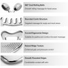 Gua Sha Facial Tools & Face Roller Set, Stainless Steel