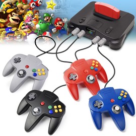 2 Pack N64 Controller, iNNEXT Classic Wired N64 64-bit Gamepad Joystick for Ultra 64 Video Game Console