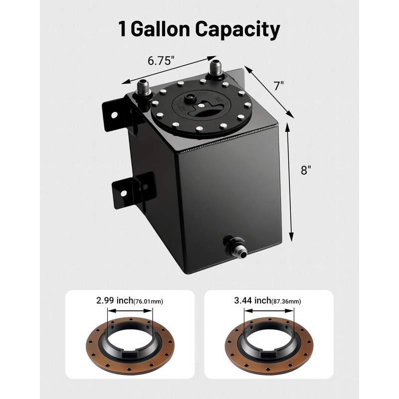 EVIL ENERGY 1 Gallon Fuel Cell Gas Tank Aluminum with