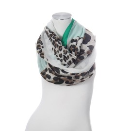 Majea Women's Loop Scarf, Various Colours, Fashionable - Green 14, size: 180 x 90