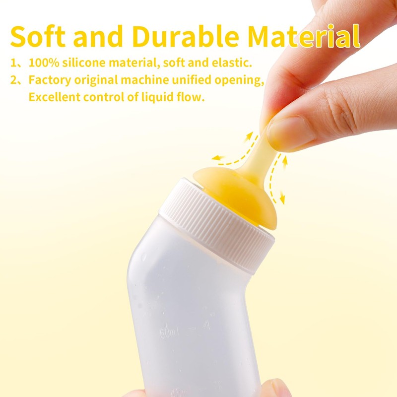 Pet Nursing Bottle for Newborn Animals,Kitten Bottle Feeding Kit Silicone