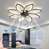 BESKETIE 35'' Bladeless Ceiling Fan with Lights Remote Control, Modern