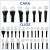 Lukovee Set de Brochas de Maquillaje, 56 Piezas Kabuki Profesional