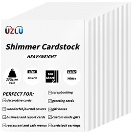 100 Sheets White Card Stock 5 x 7in, 250GSM 92lb White Cardstock Card Stock Red Construction Paper,Heavy Weight Printer Paper for Invitations, Stationery Printing, Scrapbooking,Crafts, DIY Cards