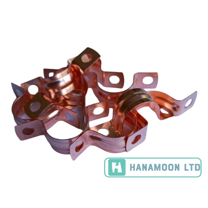 28mm Copper Pipe Saddle Clips - Pack of 10