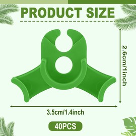 QIMMU Pack of 40 Plant Benders, Lst Clips, 90 Degree Low Stress Training Clips, Plant Clips, for Bending Plant Stems and Changing the Growth Direction (Green)