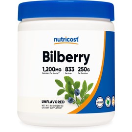 Nutricost Bilberry Powder 250 Grams - Gluten Free and Non-GMO