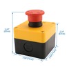 Baomain Red Sign Emergency Stop Switch Push Button Weatherproof Push