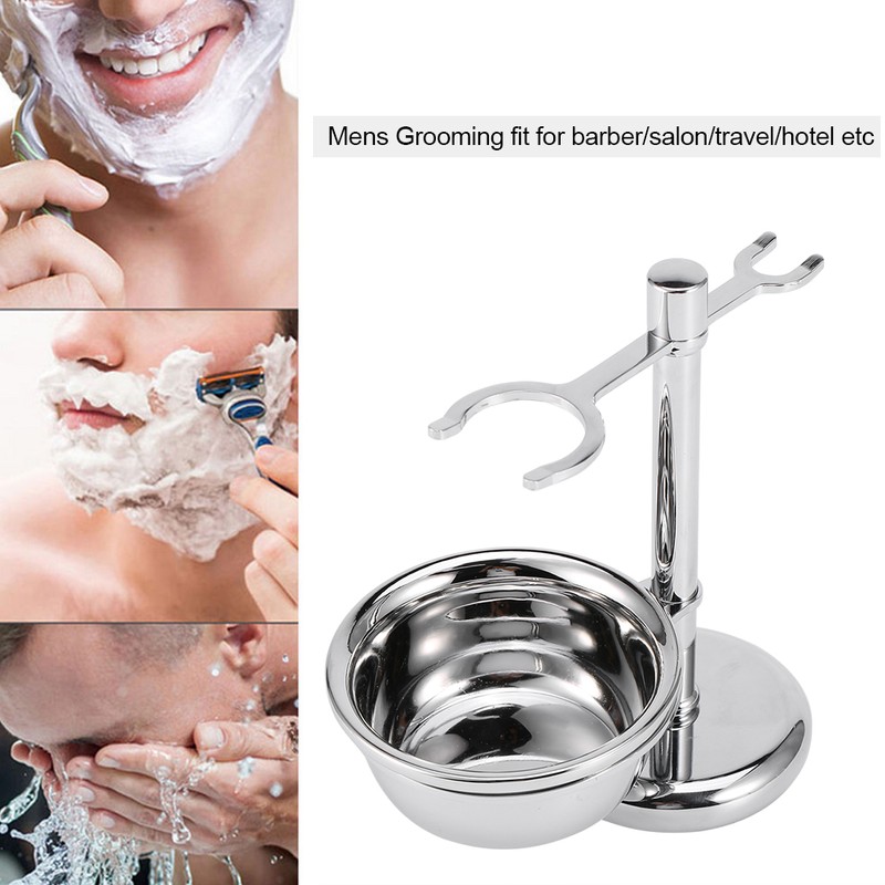Mens Luxury Shaving Kit Stainless Steel Shaver Brush & Safety