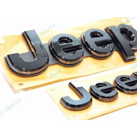 Jeep 2021+ Jeep Grand Cherokee L/WL Front Rear Jeep Nameplate Emblem Gloss Black Gray