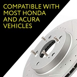 8-Pack of Rotor Screws for Brake Discs - Universal Fit for Honda, Acura, Hyundai and Kia Models - Stainless Steel Retaining Screws for Front and Rear - By Mission Automotive