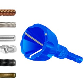 Fonyiunce External Deburring Chamfer Tool, Hex Shank Deburring Tool, Outer Chamfering Screws, Suitable Removable Deburring Metal Tool for Deburring Pipes Threaded Rods (Blue)
