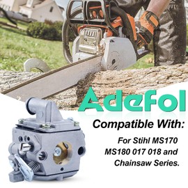Carburettor for Stihl 017 018 MS170C MS180C, ADEFOL Carburettor + Ignition Coil + Air Filter + Spark Plug + Fuel Hose Chainsaw Accessories