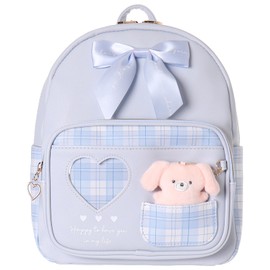 Axis Coboca+ Leather Backpack, Daypack, D Pack, Checkered Petite, Mini Daypack, blue