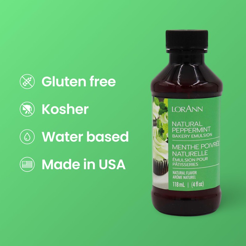 LorAnn Bakery Emulsions (Peppermint, 4 Fl Oz (Pack of 1))