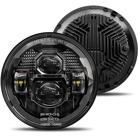 HWSTAR 2023 New 1000% Bright Anti-glare 7 Inch Led Headlights Round Compatible with Jeep Wrangler JK JKU TJ LJ Chevy Ford GMC Dodge Mazda Nissan Mack VW etc DOT Approved H6024 Hi/Low Sealed Beam