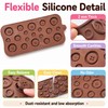 Button Chocolate Mold Silicone Molds for Candy Baking, 19 Cavities,