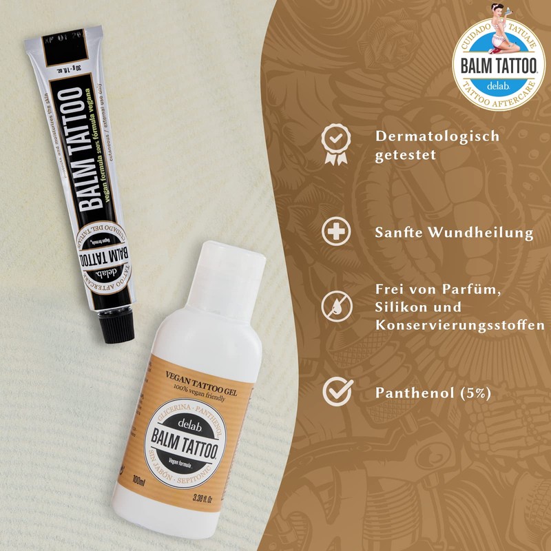 BALM TATTOO Care Set with Tattoo Aftercare Cream 30 g