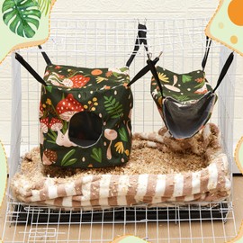 Yeyeplum Ferret Hammock 6 Pack Ferrets Cage Accessories Washable Rat Rabbit Hanging Tunnels Hammock on Soft Guinea Pig Toy Hideout Cage for Rat, Squirrel, Bunny Chinchillas Ferret Guinea Pig