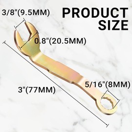 Sndperiexam 1 Pc 3/8" Pivot Adjustment Wrench, N7164 Bi-Fold Pocket Door Wrench, for Pocket, Closet & Sliding Doors