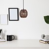 GANAZONO Wicker Rope Boho Basket Woven Rope Design Ceiling Pendant