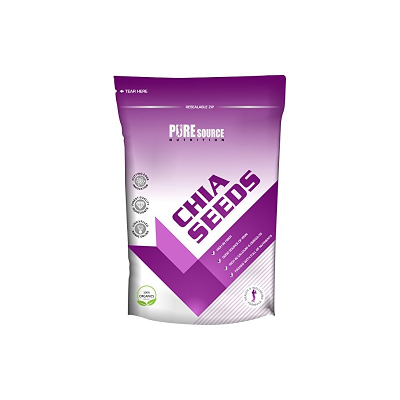 Pure Source Nutrition Chia Seeds 300g Powder