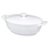 jinsongdafa Casserole Dish with Lids,1.9 Quart French White Ceramic Tureens,
