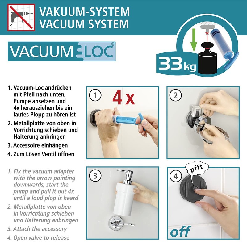 Wenko Zinc Die Cast, 22315100 Soap Dispenser Dispenser: Ceramic 11.5