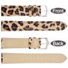 WOCCI Flower Series Genuine Leather Watch Band, Quick Release Replacement