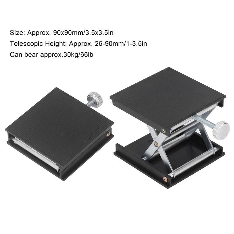 Adjustable Lifting Stand, Laboratory Lift 90 x 90 mm, Height