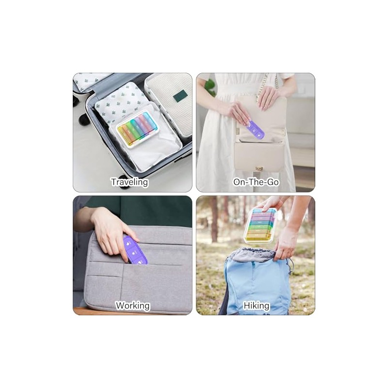Weekly Pill Organizer 3 Times a Day, 7 Day Portable