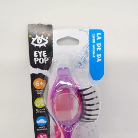 Aqua Leisure Eye Pop La De Da Swim Goggles 6+ Child Size Lashes Blocks UV Rays