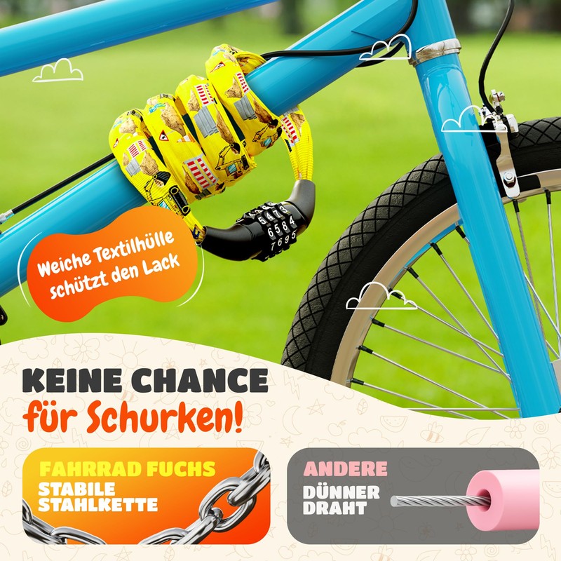 Children's Bicycle Lock with Numbers - Children's Bicycle Lock 65