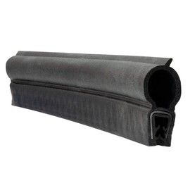 RecPro RV Compartment Door Seal 1-1/4" Vertical Bulb 1/8" Flange Clip-On (20 Feet)