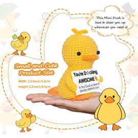 Vatogon Mini Positive Crochet Duck Gifts for Back to School on First Day
