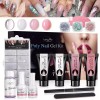Luckyfine 4 PCS Poly Nail Gel Extension Kits for Starter