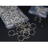 KANSPHY 100 Pack Key Ring with Chain and Open Jump,1