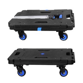 TRY & DO Furniture Movers with Wheels - Heavy Duty Flat Furniture Dolly with 300 lbs Capacity, 360° Swivel Wheels, Portable Mobile Rollers for Home, Garage, Groceries – Black