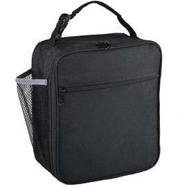IWTTWY Insulated Lunch Bag Camo Cooler Bag Portable Carrying Lunch Box Bag for Boys Girls Women Men to School Office Outdoor (Black)