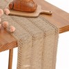 Merzio Boho Table Runner Macrame Cream Beige Woven Cotton, Linen