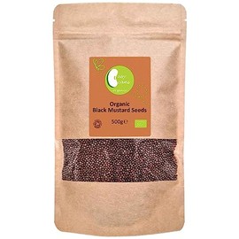 Organic Black Mustard Seeds - Certified Organic - by Busy Beans Organic (500g)