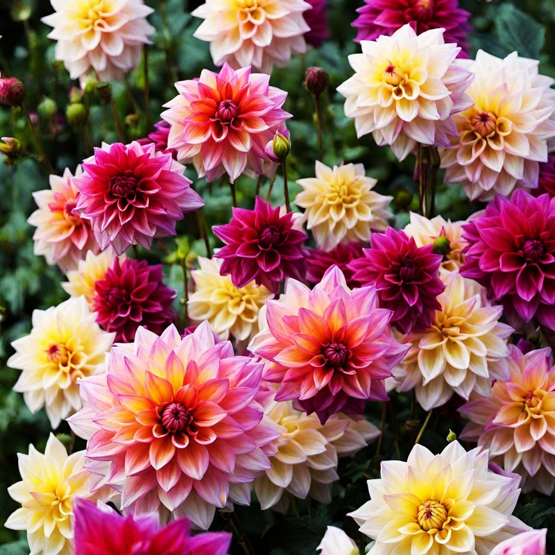 100+ Dahlia Seeds: Colorful Mix for Stunning Annual Blooms (Pink,
