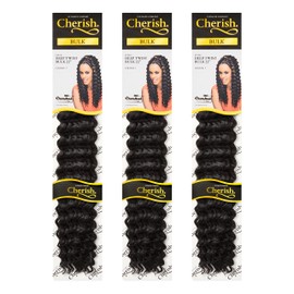 Cherish/Deep Twist Bulk 22'' / Crochet Hair Braids/Colour - 1 / Pack of 3