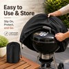 Black BBQ Grill Cover for Outdoor Cooking – Fabric Round