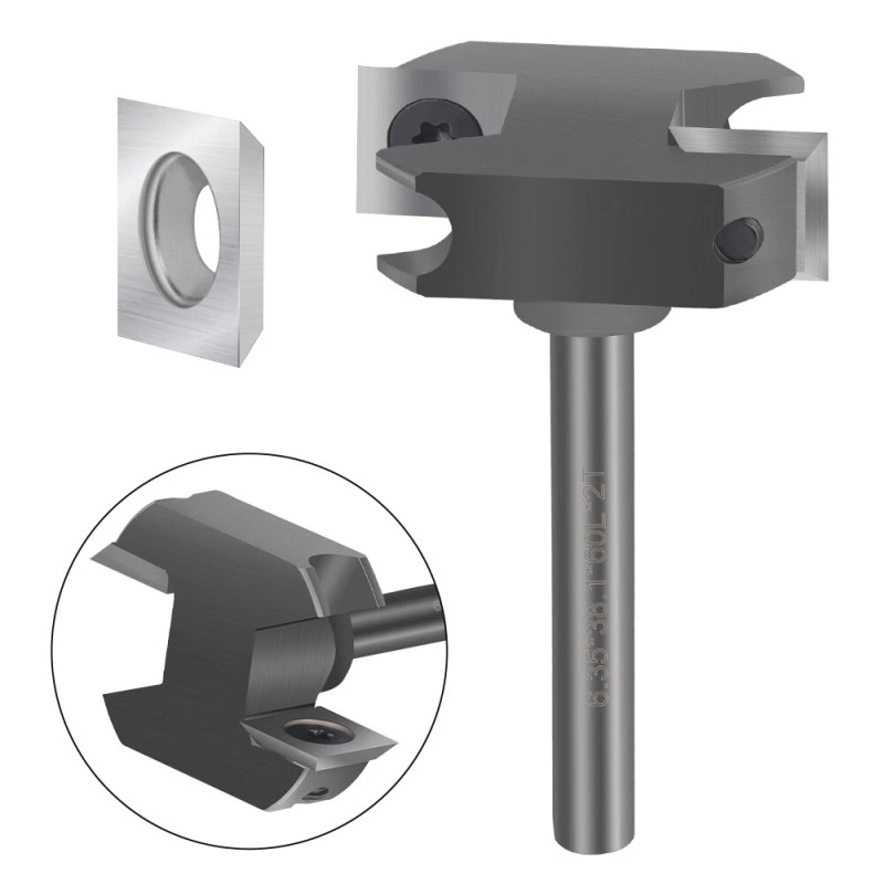 XCAN CNC Spoilboard Surfacing Router Bit 1/4 Shank 1-1/2'' Insert