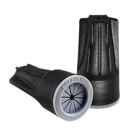 Litoexpe 50 Pieces Waterproof Wire Connectors, Waterproof Wire Nuts Black Direct Burial Wire Nuts for Outdoor Landscape Lighting, Irrigation Valves, 0.93 x 0.47 Inch