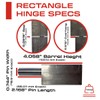 Sidco Supply 7” Inch Weldable Rectangle Hinges – Heavy Duty
