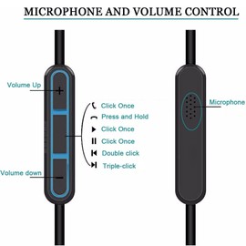 Sqrgreat Replacement QC35 Audio Cable Cord with Built-in Microphone and Volume Control Compatible with Bose QuietComfort 25 QC35 QC35II QC25 Headphones(2.5mm to 3.5mm, 4.9ft)