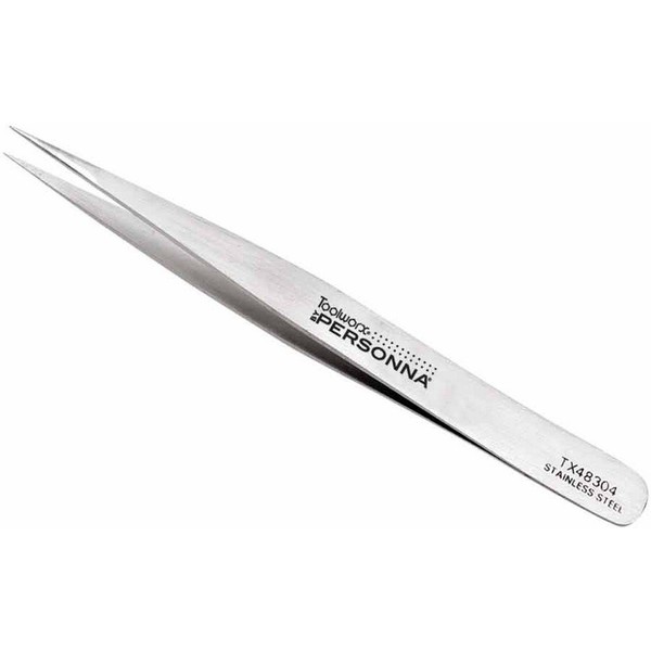 Personna Toolworx Stainless Steel Pointed Tweezer - 4" (TX48304)